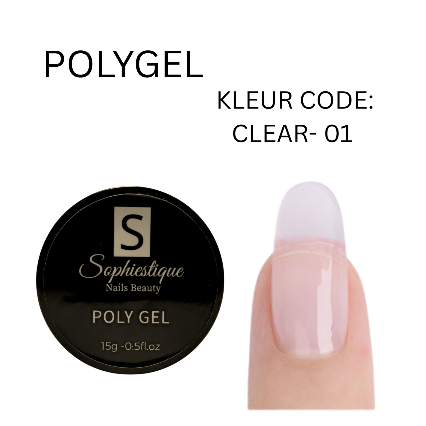 Sophiestique® – POLYGEL - 15g- Kleur Code Clear 01