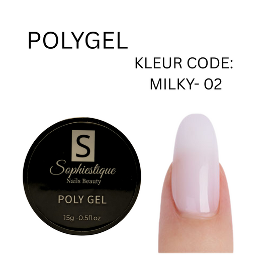 Sophiestique® – POLYGEL - 15g- Kleur Code Milky 02