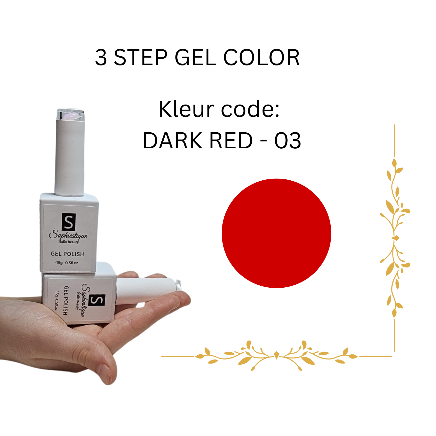 Sophiestique® –  Gellak Dark Rood 03