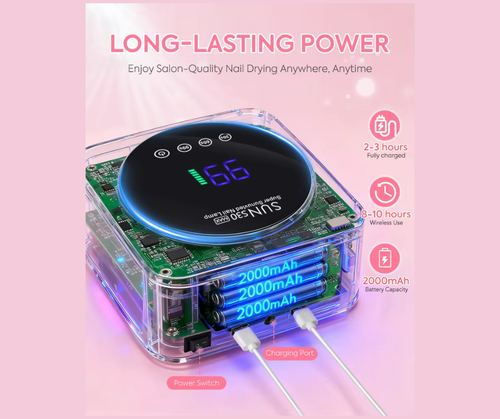 180W Oplaadbare UV/LED Nagellamp – Professional Edition