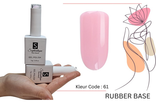 Gellak Rubber Base - Sophiestique - 15 ML - Kleur Code - 61