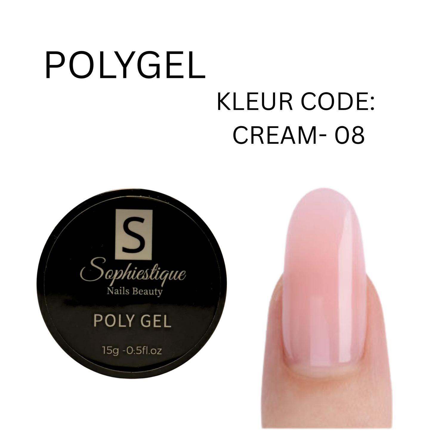 Sophiestique® – POLYGEL - 15g- Kleur Code Cream 08