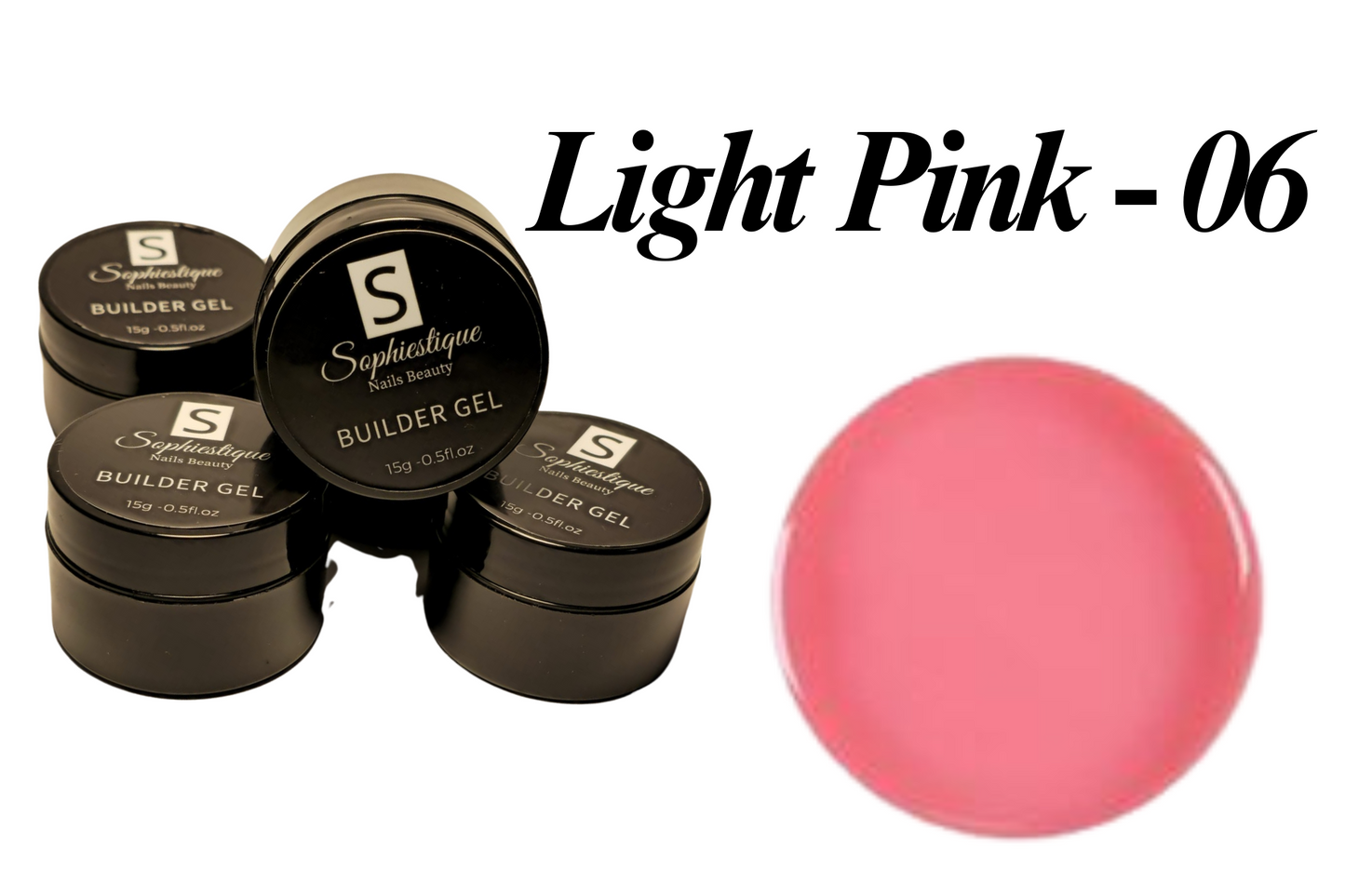 Sophiestique - Self Leveling Builder Gel - 15g - Light-Pink- 06