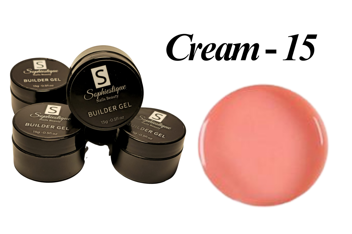 Sophiestique - Self Leveling Builder Gel - 15g - Cream - 15